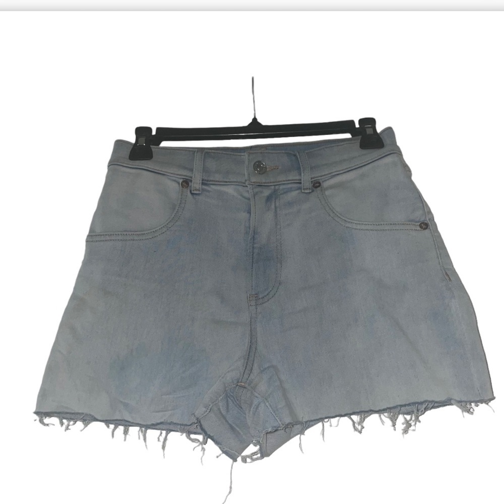 Express Denim - Jean Mom Shorts Super High Rise - Size 0 - Light Wash